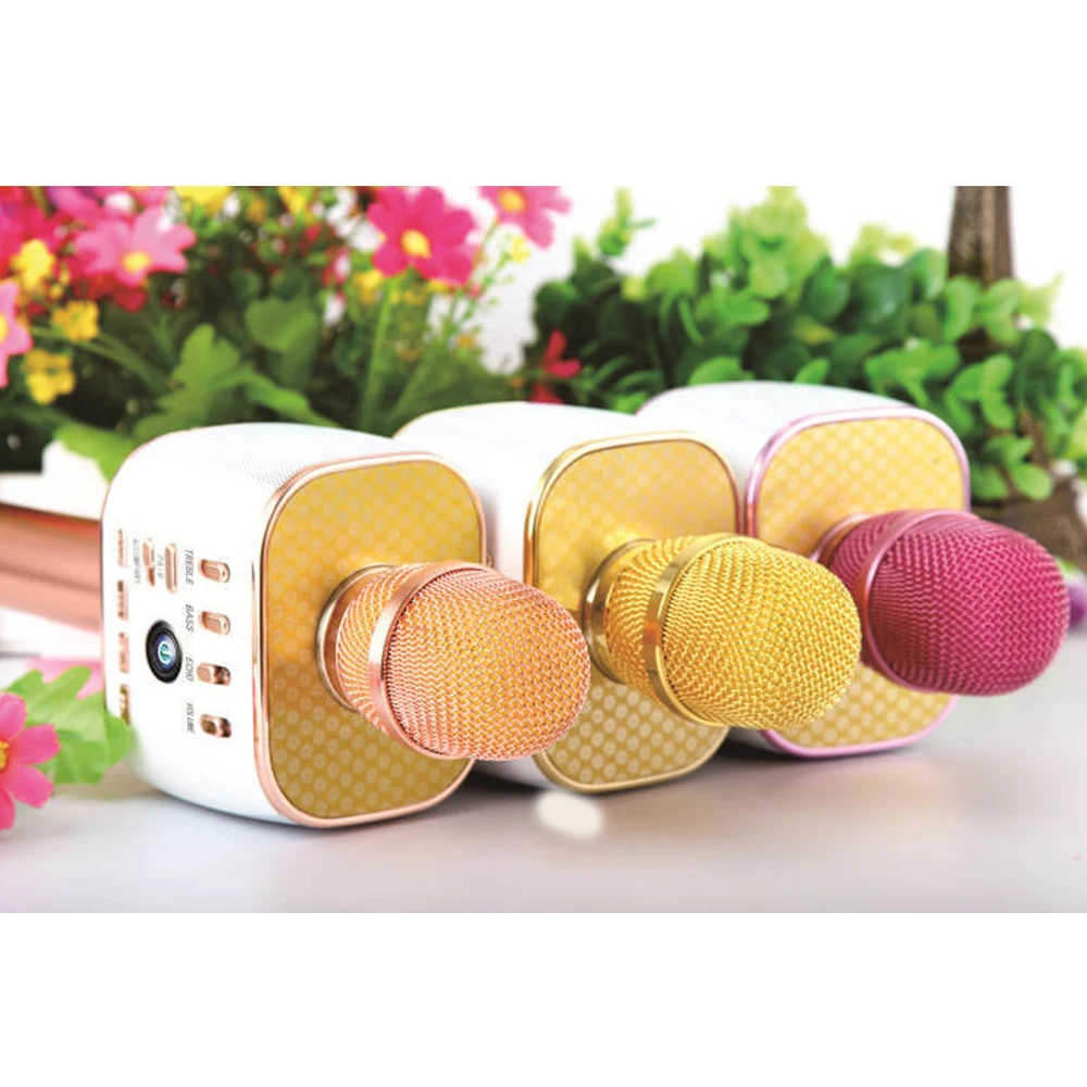 Rechargeable Bluetooth Speaker Microphone Wireless Car Sing Karaoke Microphones audio For IPhone IOS Android | Автомобили и