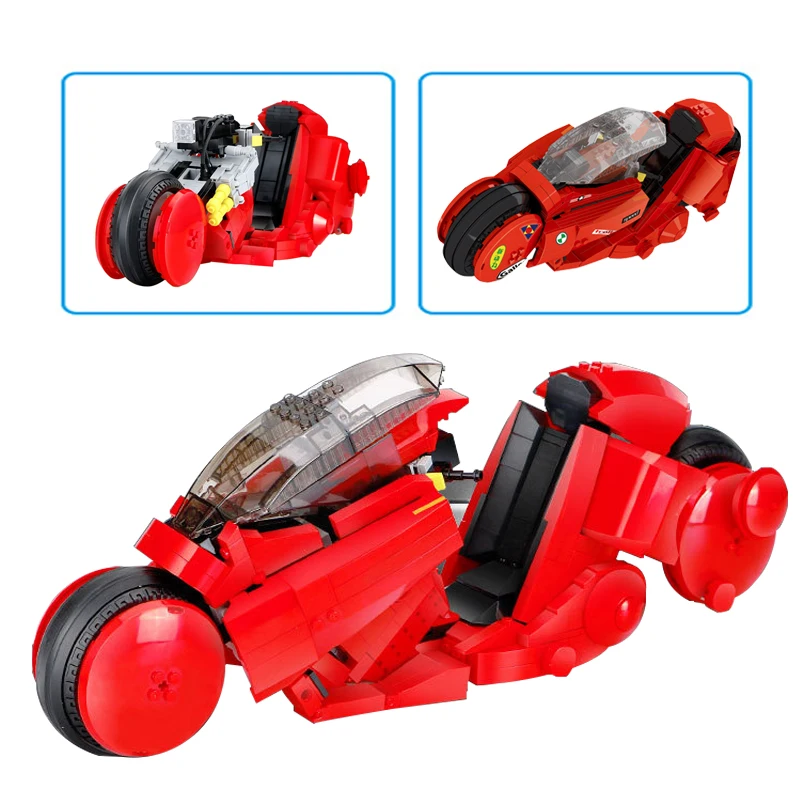 Строительные блоки совместимый бренд 919 шт. JINTIAN Citizen Akira Motobike Keita мотоцикл MOC Модель Кирпичи игрушки для детей Подарки