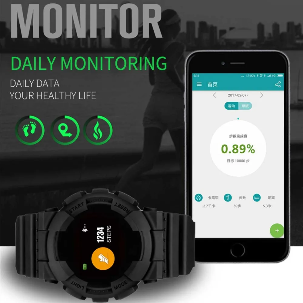 Платные спортивные Смарт часы Цвет Экран крови Давление и частоты сердечных