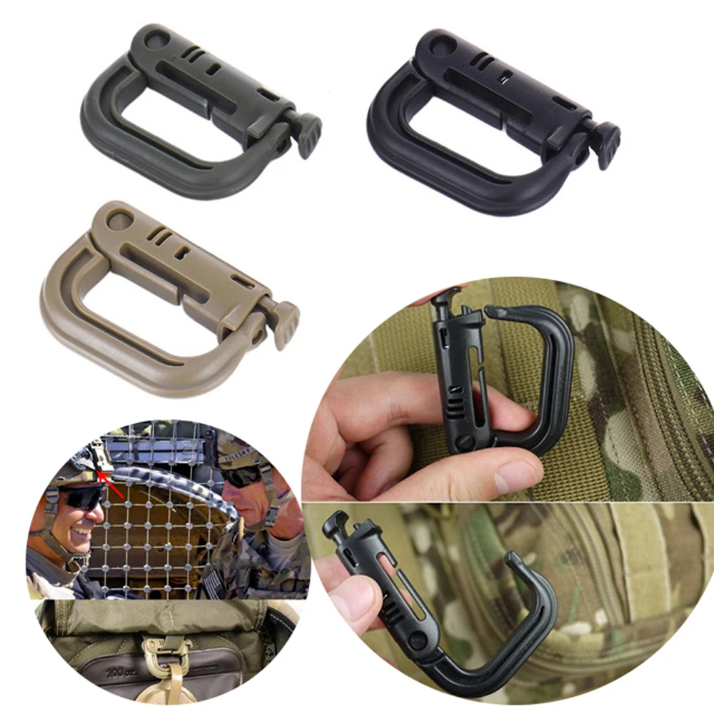 

10Pcs Carabiner For Key D-Ring Key Chain Clip Key Carabiner Hiking Camp Mountaineering Keychain Hook Climbing Accessories