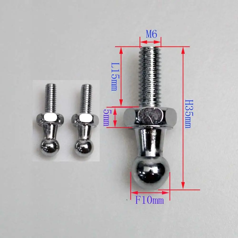 2 Screw M6 Для Chevrolet для Toyota для Kia M6 4 шт Пластик Распорки газа Весна Поднимите поддерживает винт Замена ударов Разъем Кронштейн - Цвет: 2 Screw M6