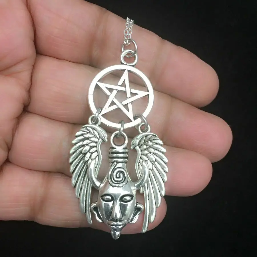 Подвесное ожерелье с крыльями Великолепная ручная работа сверхъестественные