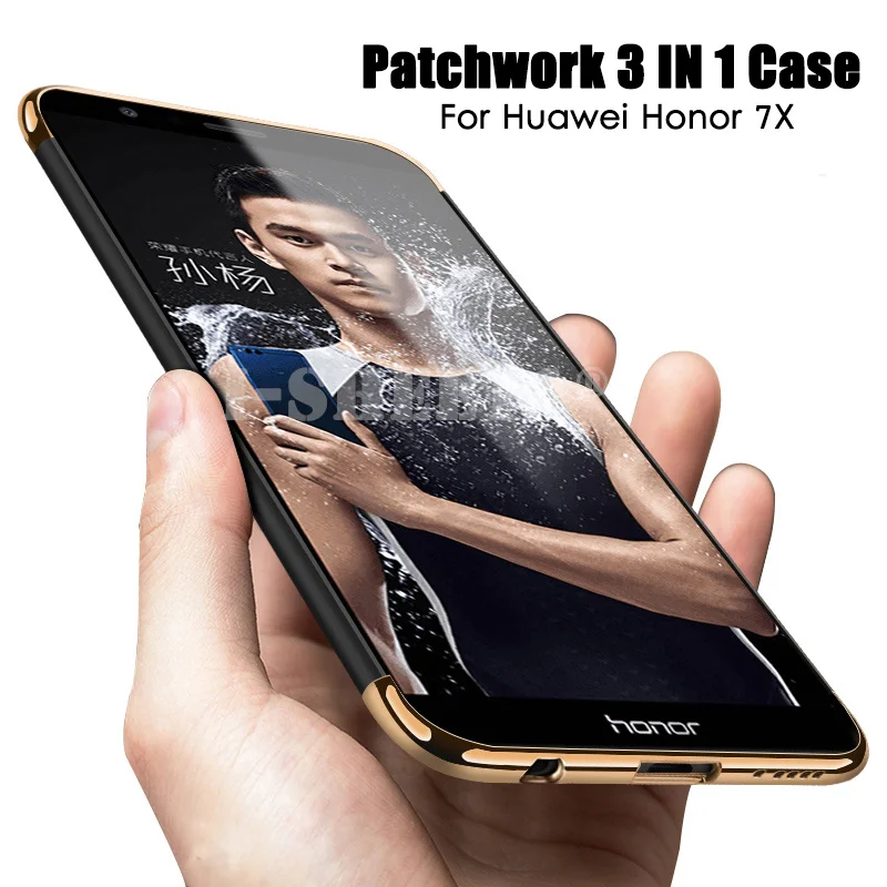 Чехол для телефона 3 в 1 Жесткий Huawei Y5 Y6 Y7 Prime Y9 2018 ультра тонкий защитный чехол Pro 2019
