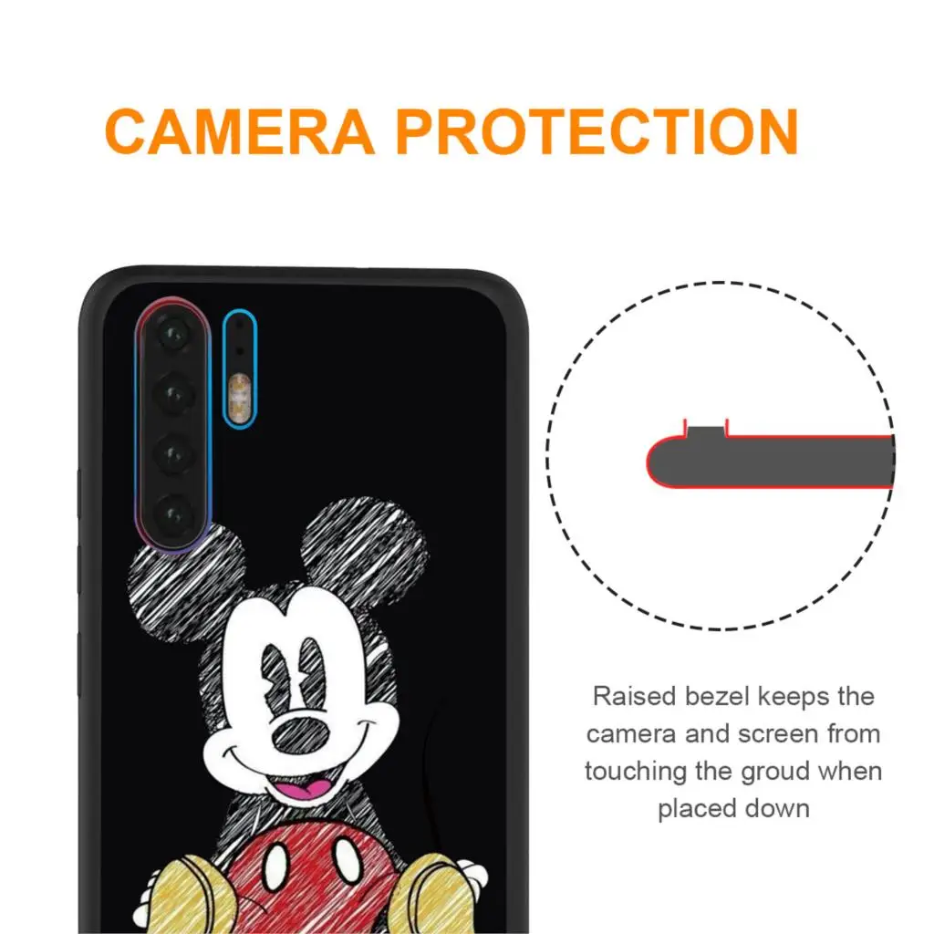 Милый черный мягкий чехол из ТПУ с рисунком для huawei Honor Play View 20 7A Pro 6A 8X10 Nova 3 3i 4 2i 3e 4e P30 P20 Lite Plus Pro Чехол