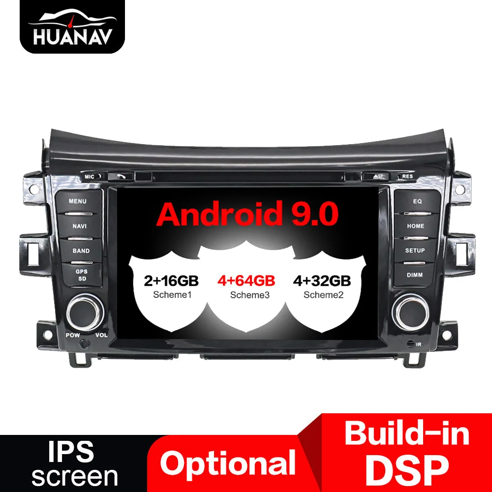 DSP Android 9 Автомобильный DVD плеер для Nissan Navara NP300 2014 + GPS навигация Авто Радио Стерео
