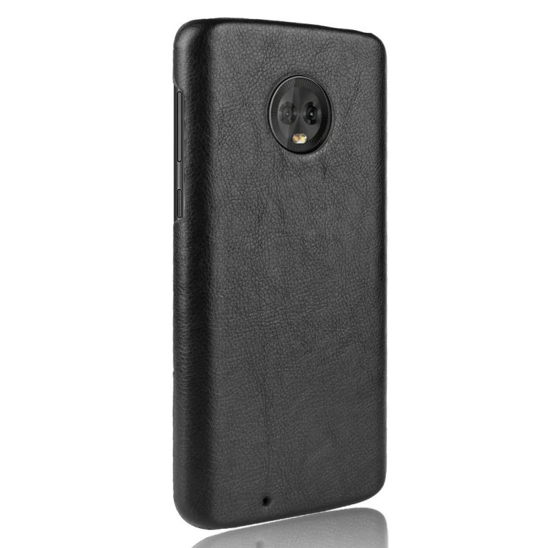 Для MOTO G6 G6Plus Кожаный чехол Роскошный Личи шаблон PU + Жесткая задняя крышка из ПК