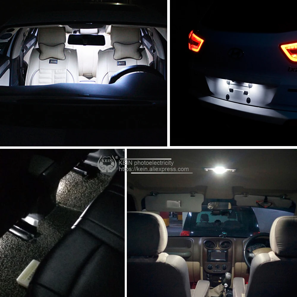 KEIN 10 шт. t4w ba9s Светодиодные лампы 3smd 7020 led авто чтение купол Интерьер автомобиля