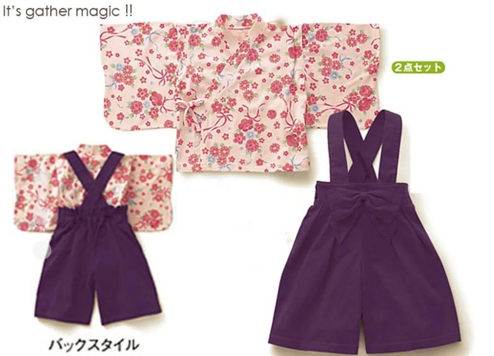 Japanese style baby suit 2 sets design Local traditional Autumn and Spring | Мать и ребенок