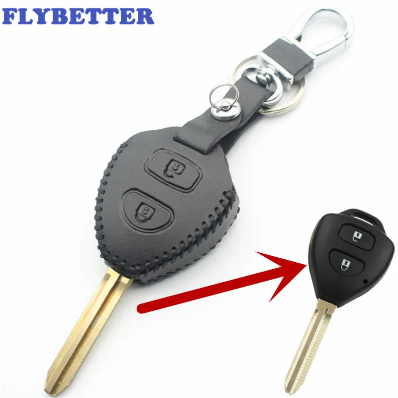 Чехол для ключей FLYBETTER из натуральной кожи Toyota Avensis/Avalon/Hilux/Rav4/Corolla/Camry/Tarago/Yaris/Prado