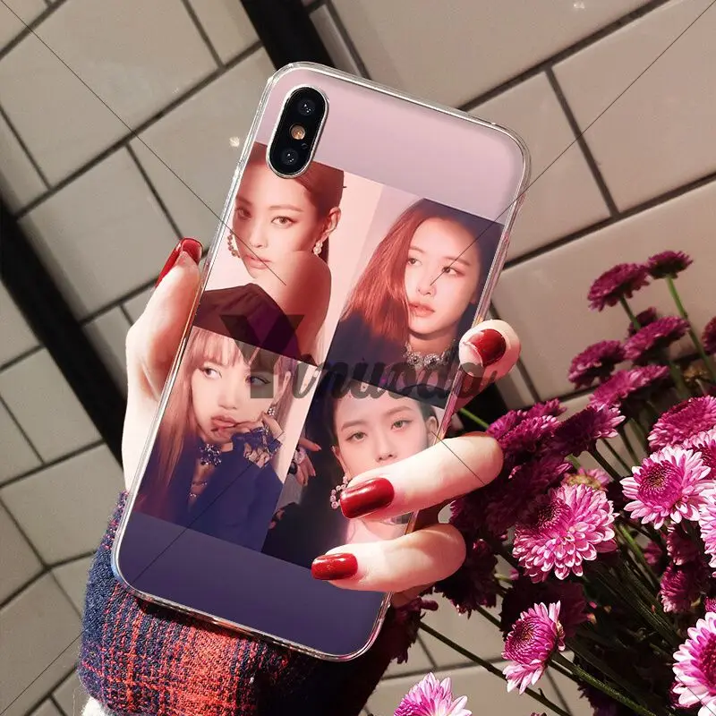 A9 Yinuoda черный розовый BLACKPINK kpop коллаж Мягкий Силиконовый ТПУ чехол для телефона iPhone 5 5Sx 6 7plus 8 8Plus X XS MAX XR - Цвет: A9