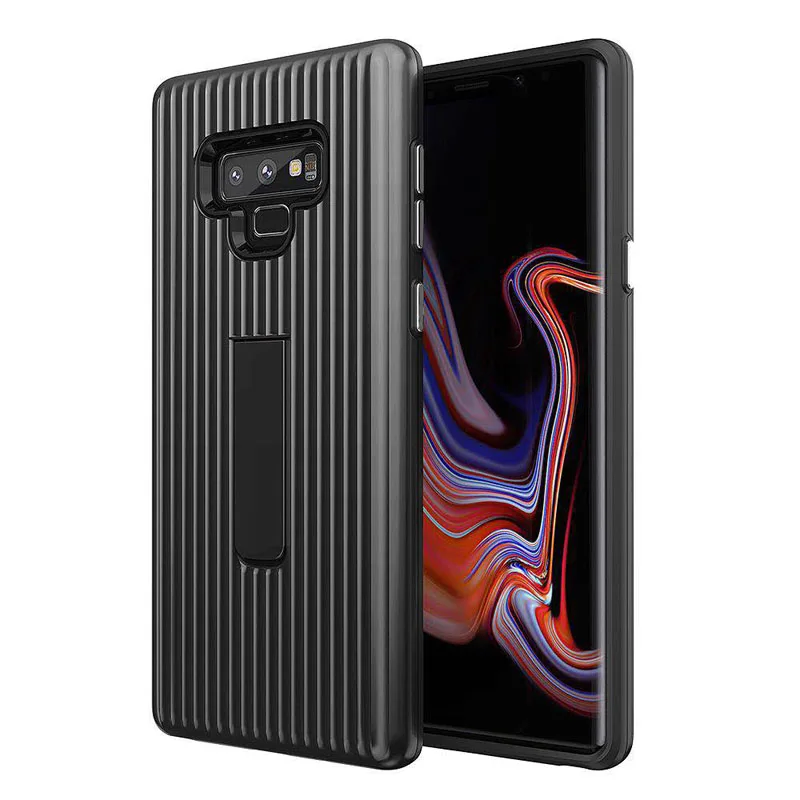 Black Защитный чехол с подставкой для samsung Galaxy Note 9, чехол с магнитной застежкой из ТПУ+ поликарбоната, Противоударная задняя крышка для samsung Note9 Note 9, чехол для Note8 - Цвет: Black