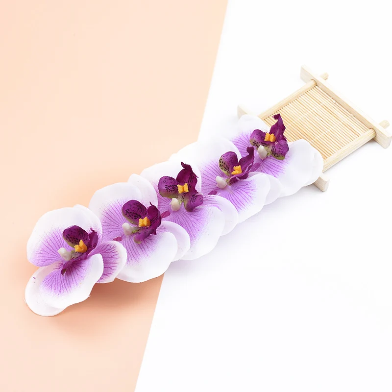 

10 Штук Искусственных Орхидей 6 См, Шелковые Цветочные Головки Для Декора Дома, Украшения Стен, DIY, Скрапбукинга