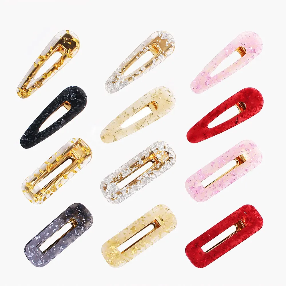 FASACC женские Акриловые зажимы для волос девушки Геометрическая шпилька Женская