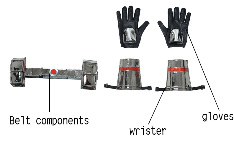 Glove wristband belt Муравей Человек Мстители Скотт Косплей Костюм Одежда Мужская - Цвет: Glove wristband belt