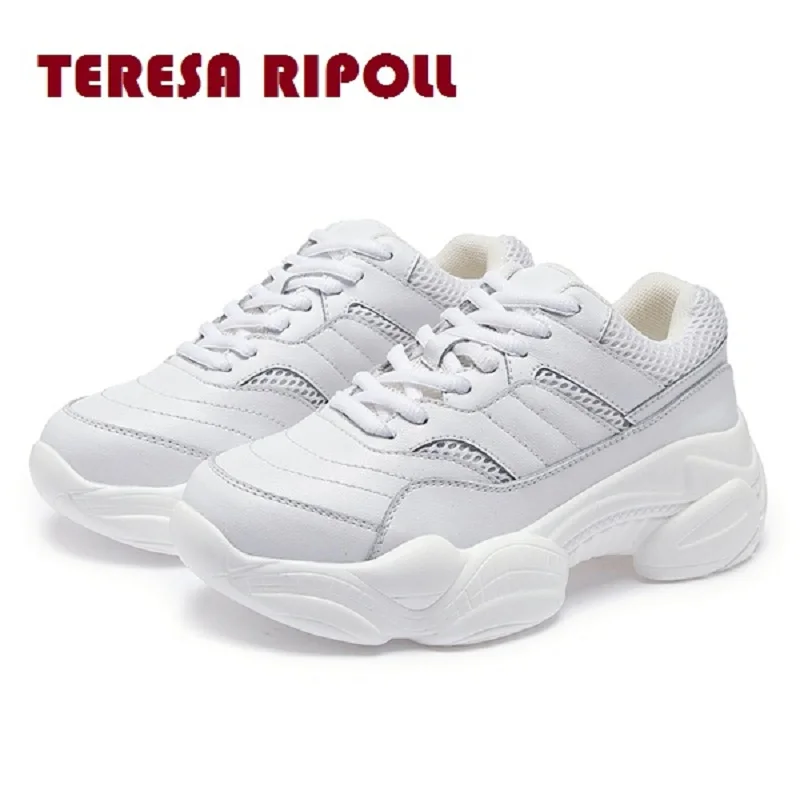 TERESA RIPOLL Women High Heel Shoes Newest Brand Genuine Leather Fashion Casual Sneakers Mesh Breathable Travel Sport | Обувь