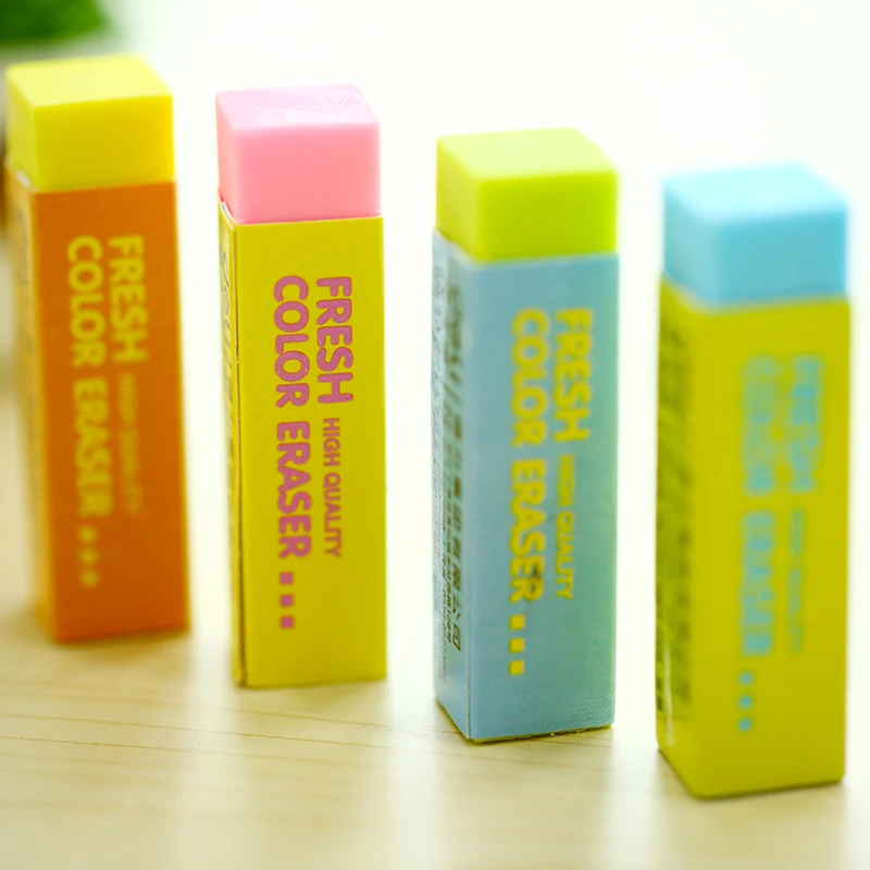 4 шт. разных цветов набор ластиков счастливого пути ПВХ 4B высокого качества