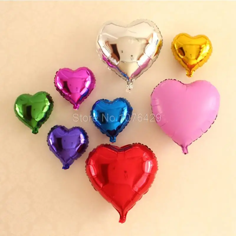 1 шт. 10 дюймов Сердце Звездные воздушные фольгированные шары для свадьбы дня