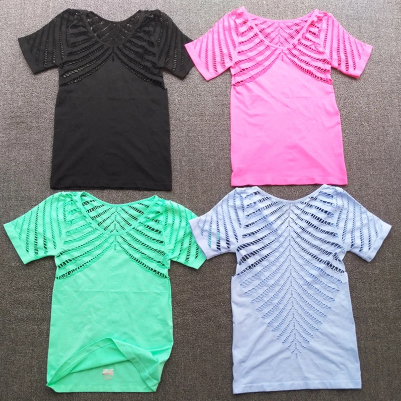 Женская футболка luckylizz летняя с коротким рукавом для йоги фитнеса|yoga top|clothing