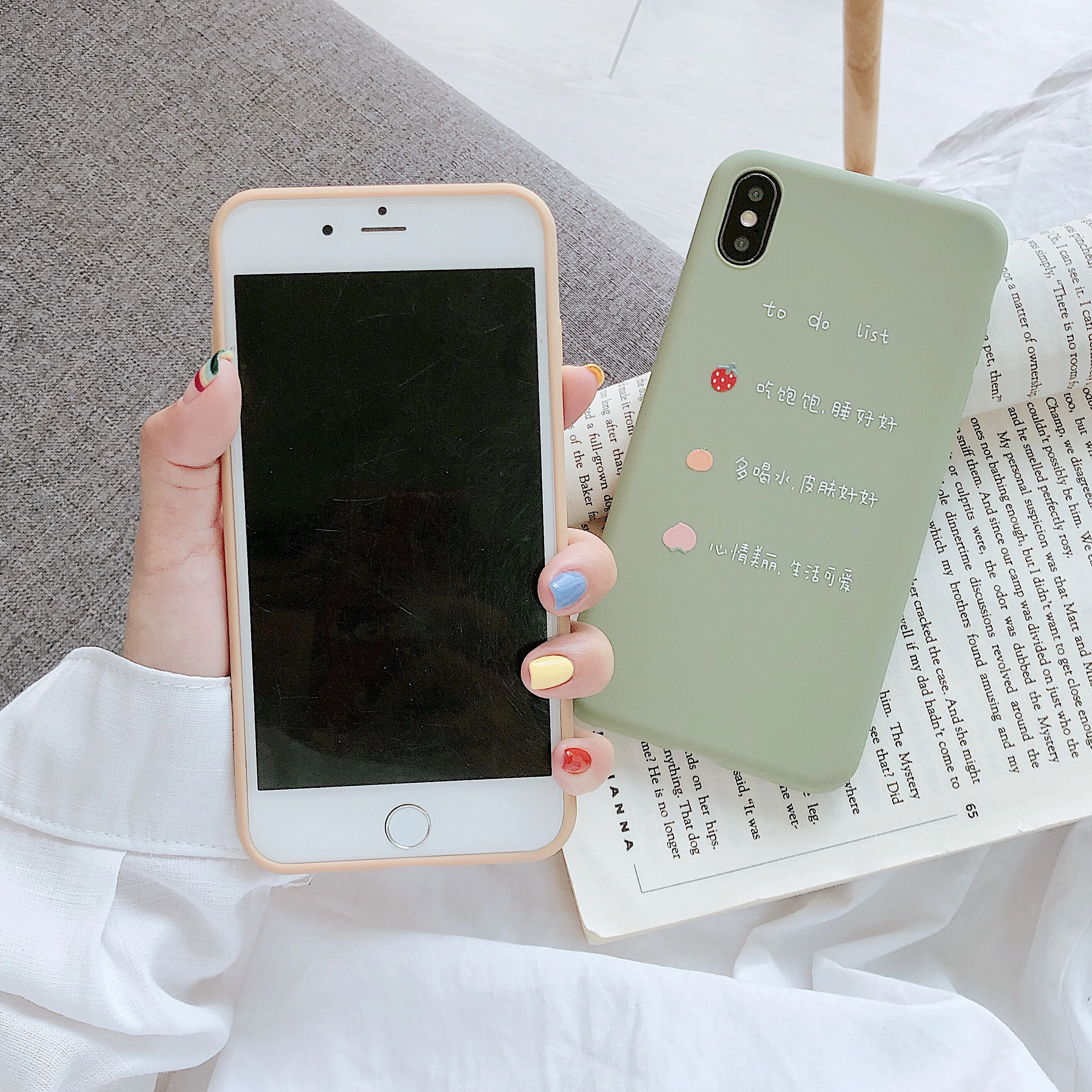 Cute Fruit Letter To Do List Phone Case For iPhone 7 8 6 6s Plus XS MAX XR X Fashion Trend Soft TPU Back Cover |