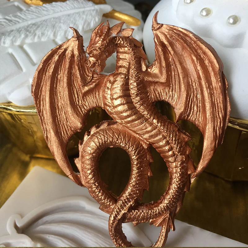 3D Пищевая силиконовая форма Дракон силиконовая форма для приготовления пищи инструменты для торта печенья DIY силиконовая сахарная поделка украшение