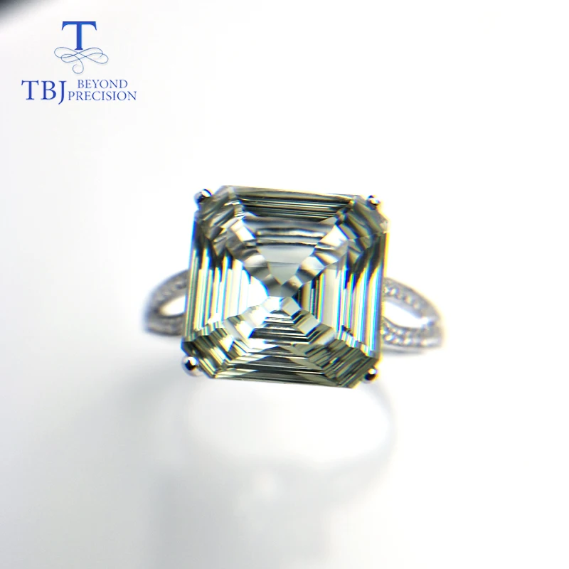 TBJ 2019 Новинка &quotловля глаз&quot 7ct зеленый аметист драгоценный камень кольцо 925