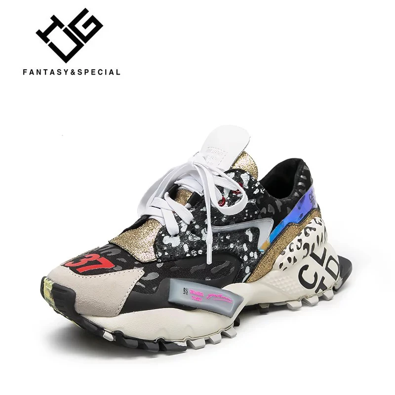 IGU/Женская обувь кроссовки из натуральной кожи женская на платформе плоской