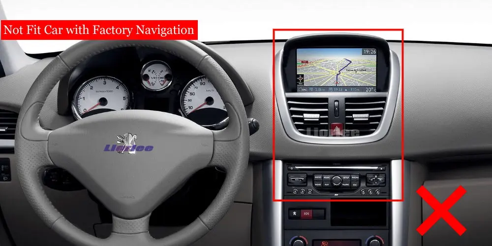 Для peugeot 206+ 2006~ Автомобильный Android-навигатор навигация dvd-плеер радио стереоусилитель BT USB SD AUX wifi HD экран мультимедиа