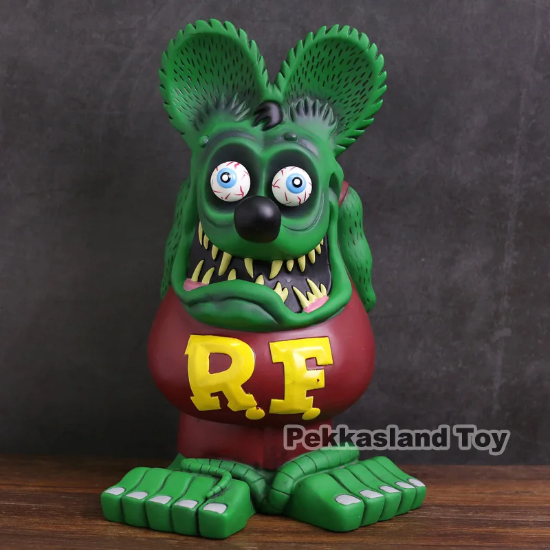 Сказки Rat Fink супер большой Размеры 32 см высокий крыса Финк ПВХ Статуя Рисунок Коллекционная модель игрушки