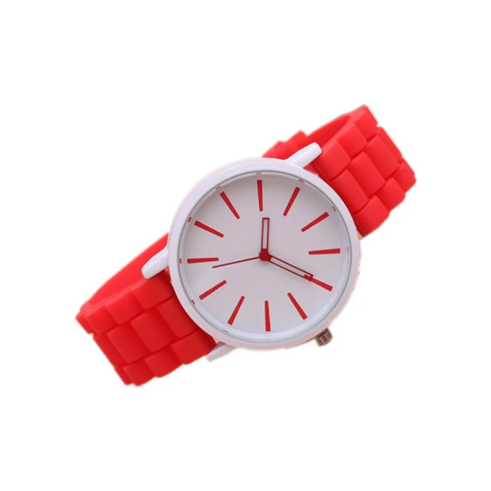 Женские наручные часы новые модные силиконовые карамельных цветов 12 кварцевые