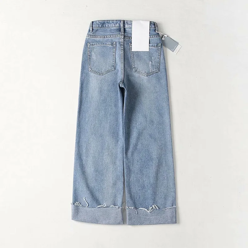 VIRITE новые рваные джинсы женские с высокой талией уличная джинсовая брюки рваный