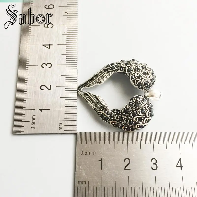 Кулон крылья сердце Цирконий и серебряный цвет для женщин подарок модные