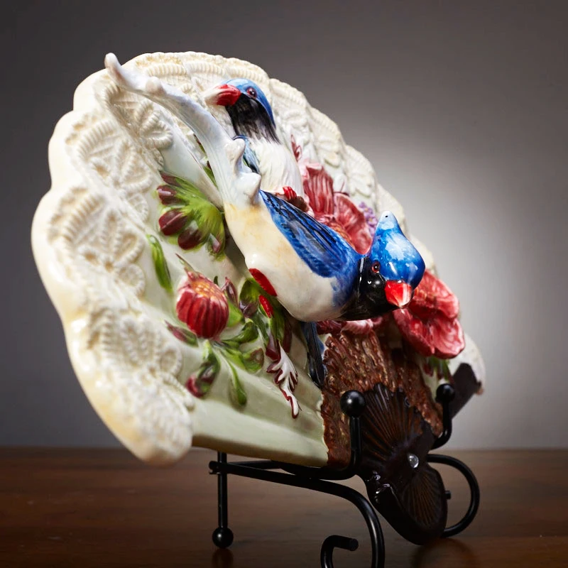 Настенное украшение 3D в пасторальном стиле креативная керамическая тарелка