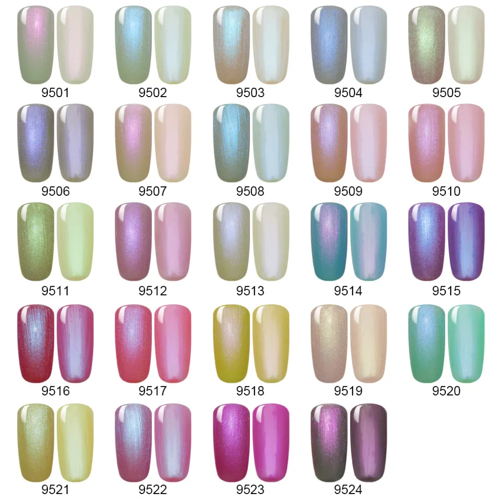 HNM 10 мл Хамелеон шеллак гель для ногтей голографический лак УФ светодиодный