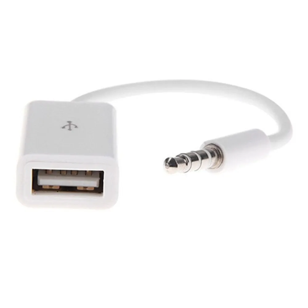 Мини разъем 3 5 мм AUX аудио в USB 2 0 адаптер конвертер Aux кабель для автомобиля MP3