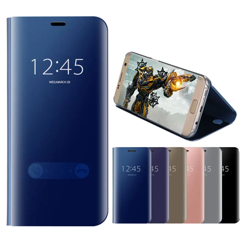 Смарт кожа флип зеркало заднего вида чехол для samsung Galaxy note8 note9 S8 S9 S10 плюс
