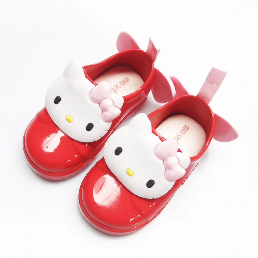 Детские непромокаемая обувь для девочек hello kitty нескользящая малышей детская ПВХ
