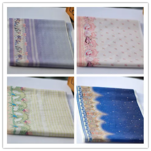 4pcs as pictured 4 шт. DIY Вышивание ремесло куклы Костюмы Ручной Работы Кукла Одежда Материал Ткань для Вышивание лоскутное кукла ткани Блит 16*47 см - Цвет: 4pcs as pictured