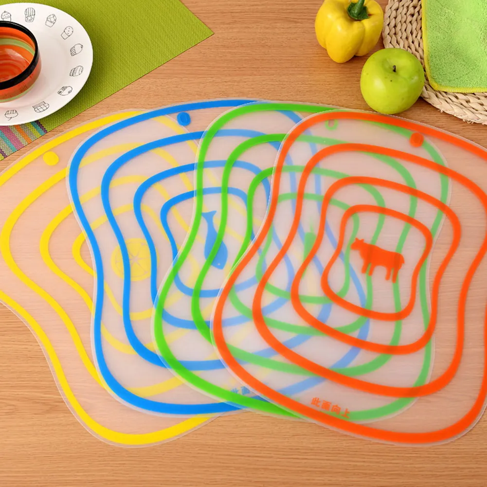 4 шт./лот портативный пластиковый разделочный блок Нескользящие матовые