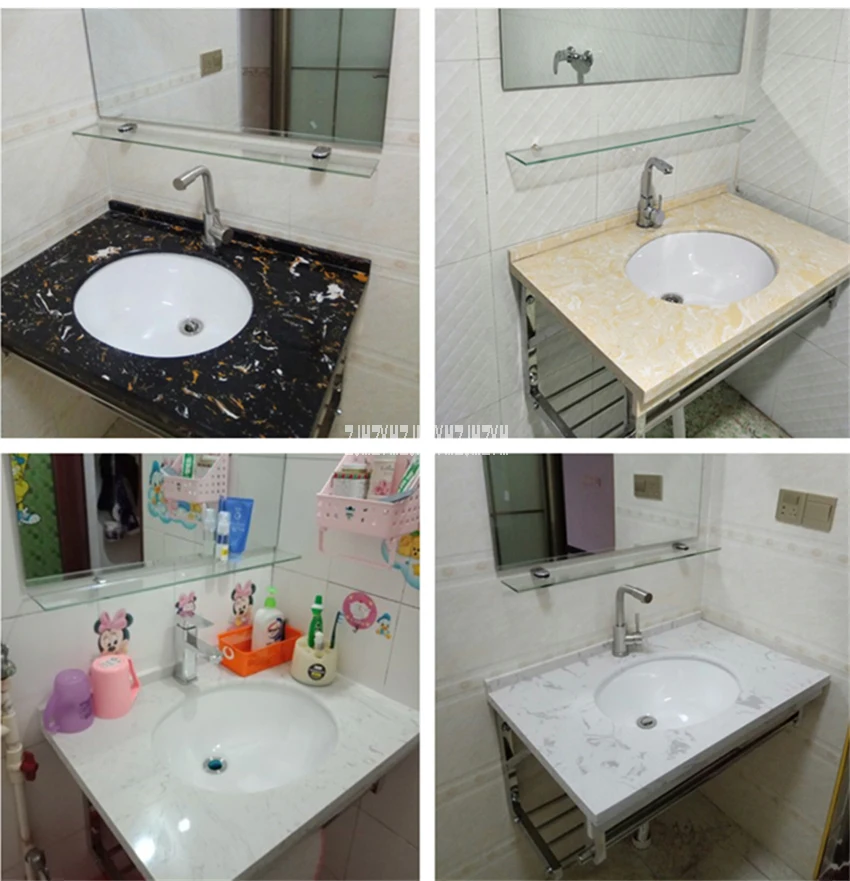 DLS001 Toilet Vanity Combo Mirror Cabinet Wall Mounted Type Cabinet Bathroom Cabinet Ceramics Basin Washroom Storage Cabinet