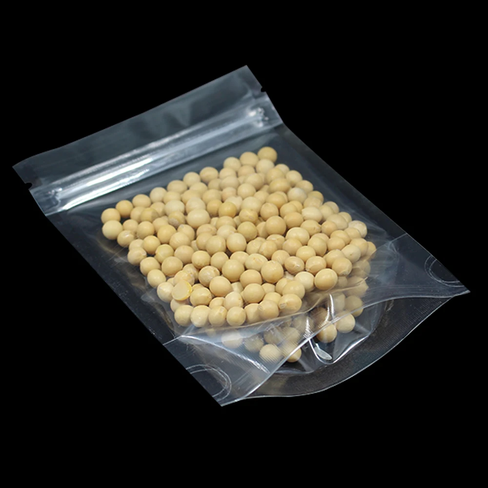 300 шт./лот прозрачный пластиковый чехол с замком на молнии прозрачные орехи