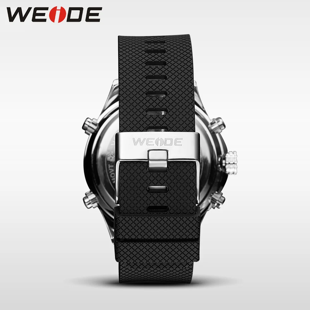 WEIDE роскошные оригинальные спортивные мужские часы Силиконовые кварцевые