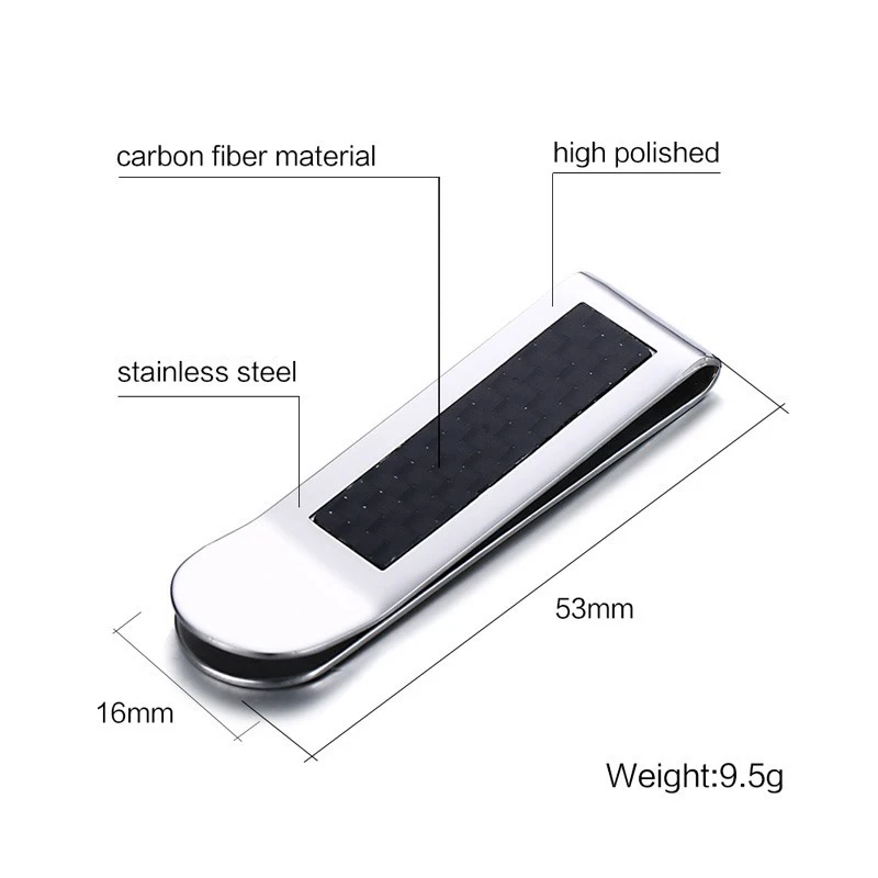Карбоновый зажим для денег держатель визиток кредитных карт в долларах кошелек