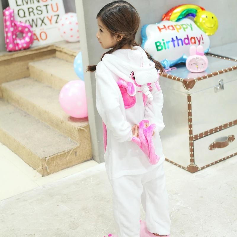 EOICIOI Новые пижамы детские зимние животные мультфильм единорог одиси костюм