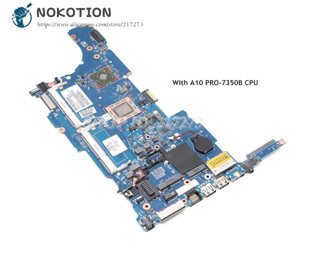 

NOKOTION For HP 745 G2 Laptop Motherboard A10 PRO-7350B CPU DDR3 802543-601 802543-001 6050A2644501-MB-A02