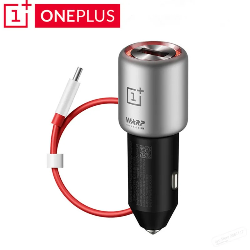 Оригинальный Oneplus Warp Charge 30 выходное автомобильное зарядное устройство 5 В 6A Max EU UK