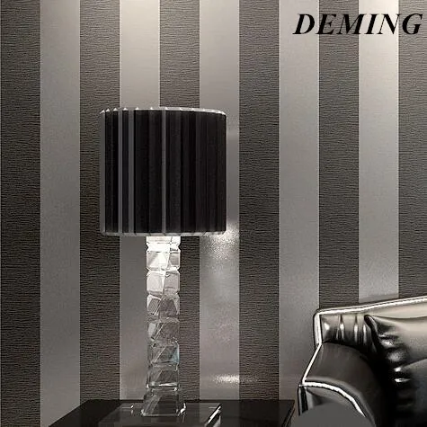 DEMING обои современные 3D Рельефные полосы для гостиной серебристые и серые в