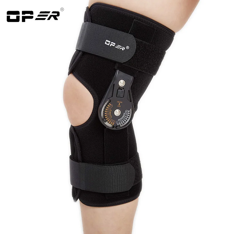 OPER Knee Pads Hinged Orthosis Brace Support Adjustable Ligament Injury Orthopedic Splint Osteoarthritis Knee Protector