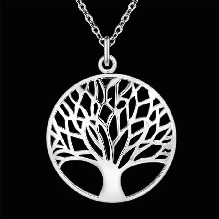 Fashion Elegant Ladies Necklace N925 Hollow Square Pendant Long Mulit Chain Silver Plated Jewelry Loving Gift AN990 | Украшения и