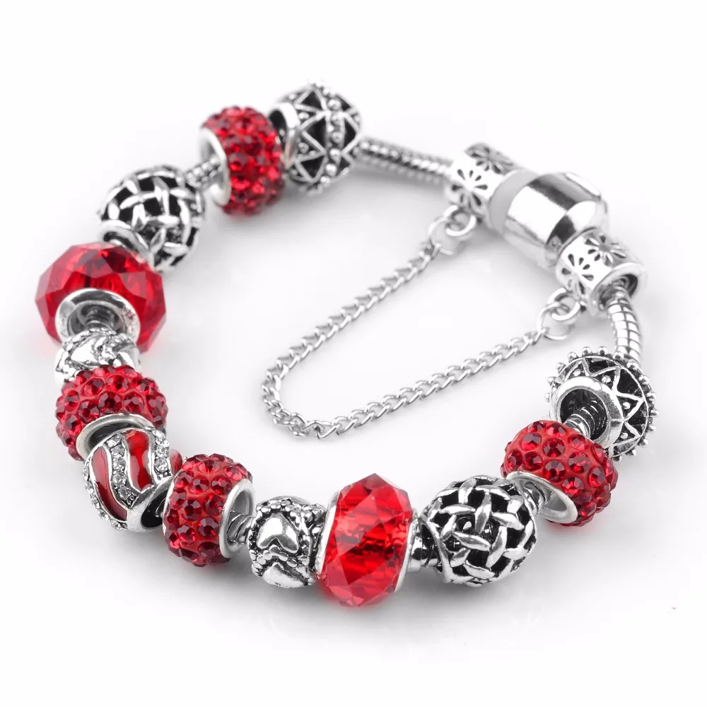 Женский браслет с бусинами из венецианского стекла|bracelets for|bracelets for women silvercharm bracelet