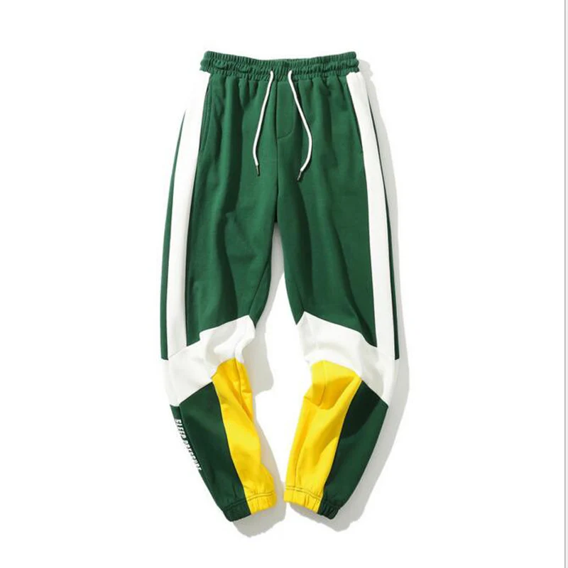 Мужские спортивные брюки в стиле хип-хоп темно-синие повседневные подходящие по